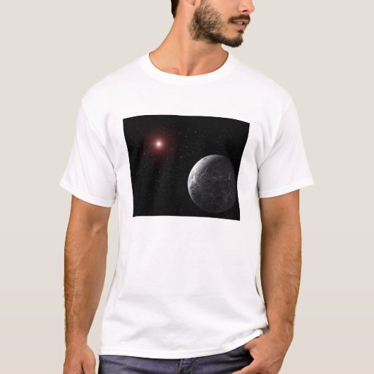 T-shirt Une planète glacée/rocheuse en orbite autour d'une (Devant)