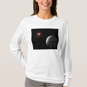 T-shirt Une planète glacée/rocheuse en orbite autour d'une