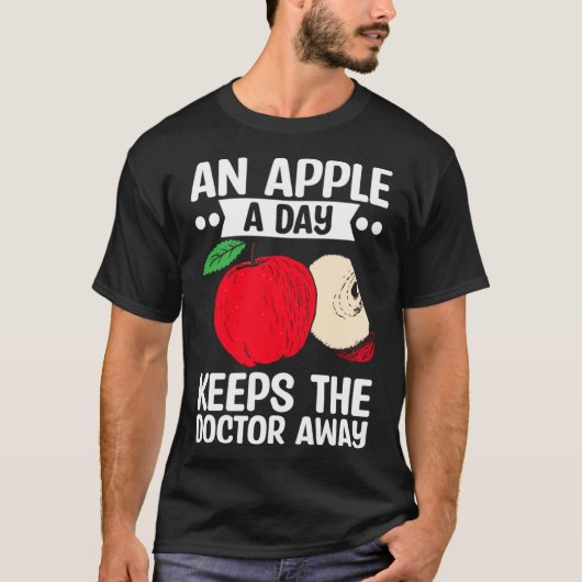 T-shirt Une Pomme Par Jour Empêche Le Médecin De Picker Fr (Devant)