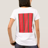 T-shirt Une pomme rouge vif est posée sur une surface blan (Dos)