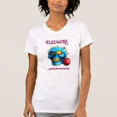 T-shirt Une pomme un jour m'a gardé comme un crâne bleu (Devant)