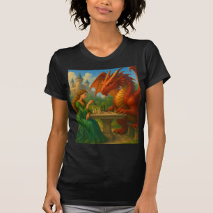 T-shirt Une princesse jouant aux échecs avec un art imagin