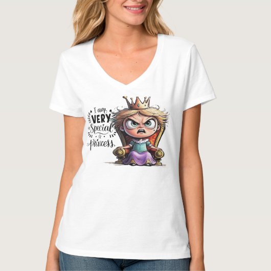 T-shirt Une princesse qui sait briller ! (Devant)