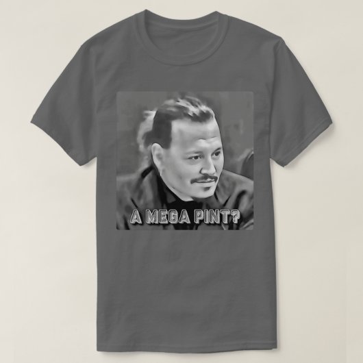T-shirt Une profondeur de pinte de méga (Design devant)