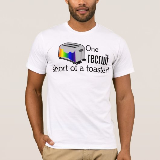 T-shirt Une recrue courte d'un grille-pain (Devant)