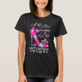 T-shirt Une Reine Est Née En Avril 1972 Étincelant Clog Ro (Devant)