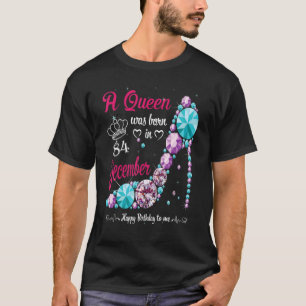 T-shirt Une Reine Est Née En Décembre 84 Anniversaire Femm