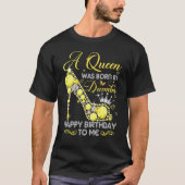 T-shirt Une Reine Est Née En Décembre À Bling High Heels (Devant)