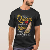 T-shirt Une Reine Est Née En Décembre Anniversaire Leopard (Devant)