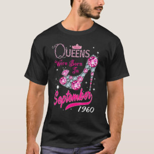 T-shirt Une Reine Est Née En Septembre 1960 Heureux 62e Bi