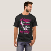 T-shirt Une Reine Est Née En Septembre 1975 Joyeux 47ème B (Devant entier)