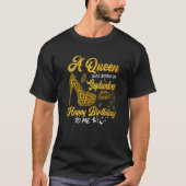 T-shirt Une Reine Est Née En Septembre Tournesol H Anniver (Devant)