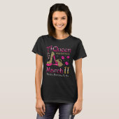 T-shirt Une Reine Est Née Le 11 Mars Joyeux Anniversaire P (Devant entier)
