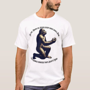 T-shirt Une Révélation Cosmique Bigfoot Adorant Jésus