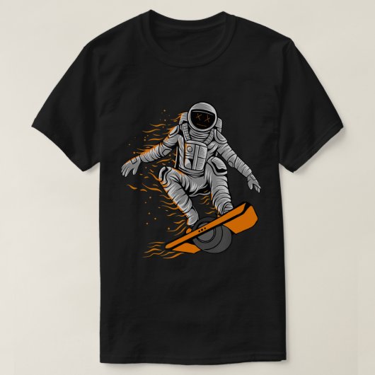 T-shirt une roue drôle tee astronaute Onewheel Flottant Li (Design devant)