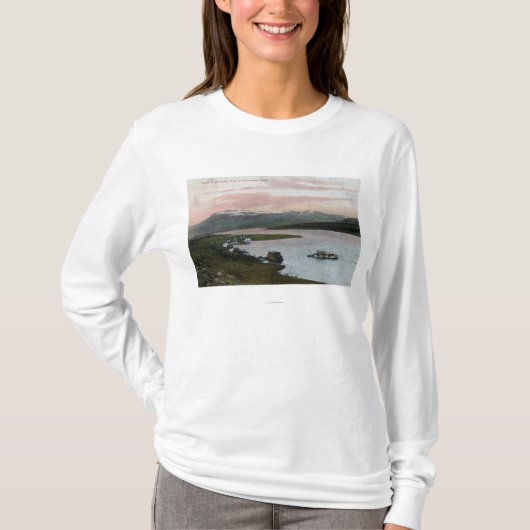 T-shirt Une scène de bateau de rivière du fleuve Columbia (Devant)
