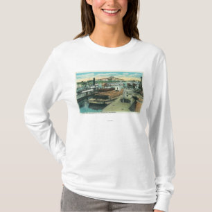 T-shirt Une scène d'expédition de port sur le fleuve