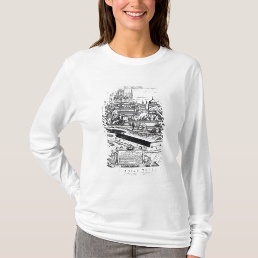 T-shirt Une section d'une carte de Milan, 1640 (Devant)