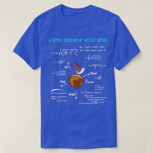 T-shirt Une Simple Question De Ratios De Poids Funny Math (Design devant)