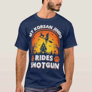 T-shirt Une sorcière coréenne de voyage de chien Jindo pri