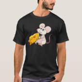 T-shirt Une souris mangeant du fromage (Devant)