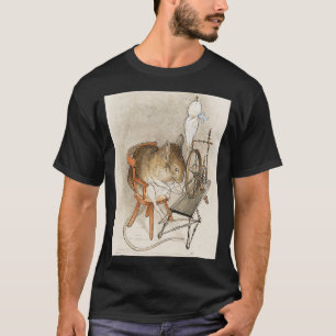 T-shirt Une souris sur sa roue tournante
