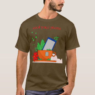 T-shirt Une tasse de thé avec un téléphone