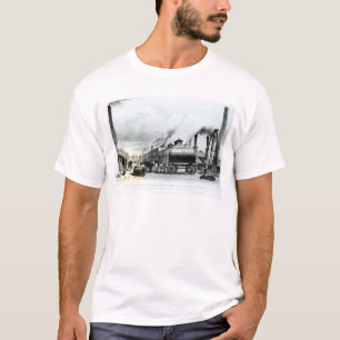 T-shirt Une usine de Vapeur-Moteur et travaux de fer