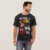 T-shirt Une vache vous aime Rancher de la Saint Valentin (Devant entier)