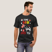 T-shirt Une vache vous aime Rancher de la Saint Valentin (Devant entier)