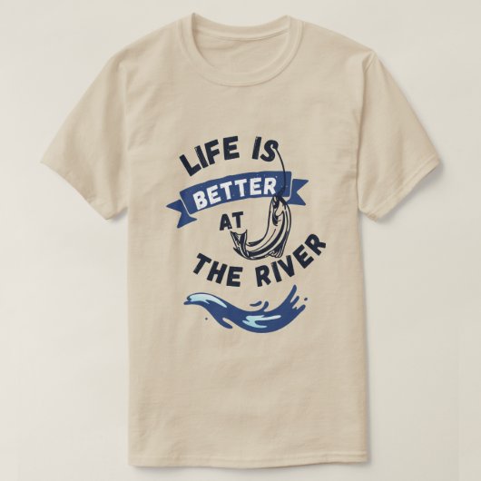 T-shirt Une vie meilleure à la rivière (Design devant)
