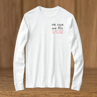 T-shirt Une vie positivité noir rouge