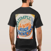 T-shirt Une vie simple et une grande pensée (Dos)
