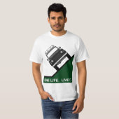 T-SHIRT UNE VIE. VIVE-LE. (Devant entier)