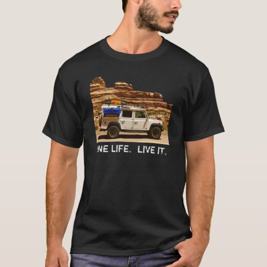 T-SHIRT UNE VIE. VIVE-LE. (Devant)