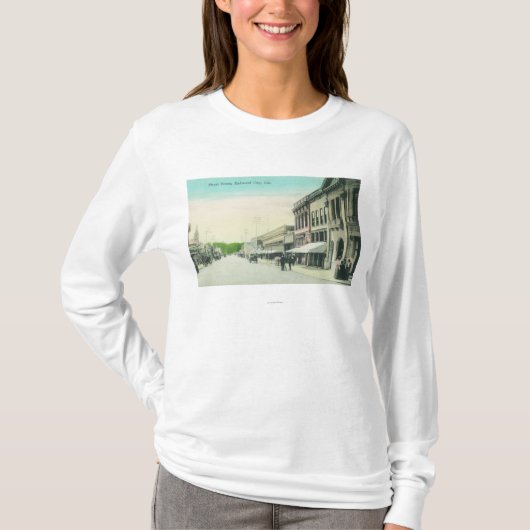 T-shirt Une ville de SceneRedwood de rue, CA (Devant)