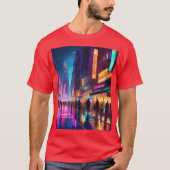 T-shirt Une ville nocturne (Devant)