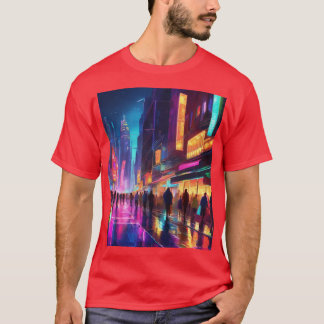 T-shirt Une ville nocturne