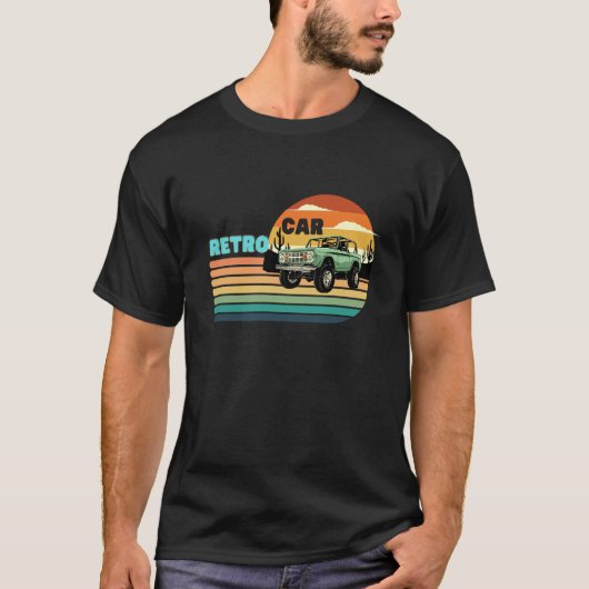 T-shirt Une voiture rétro classique (Devant)
