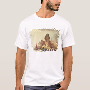 T-shirt Une vue sur la rivière, Dordrecht, 1879 (huile su