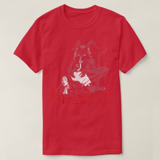 T-shirt Unholy Dirty Nun Satan Is My Daddy (Design devant)
