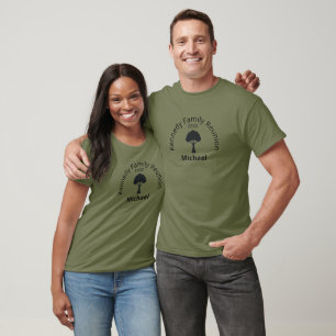 T-shirt uni pour réunion de famille vert fatigué d