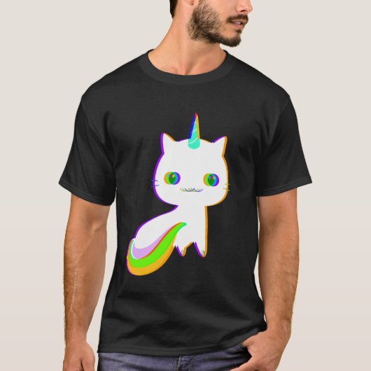 T-shirt Unicat Caticorn Meowgical Unicorn Chat Hommes Femm (Devant)
