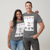 T-shirt Unicode/vaches, vaisseau spatial, OVNI, mignon (Unisexe)