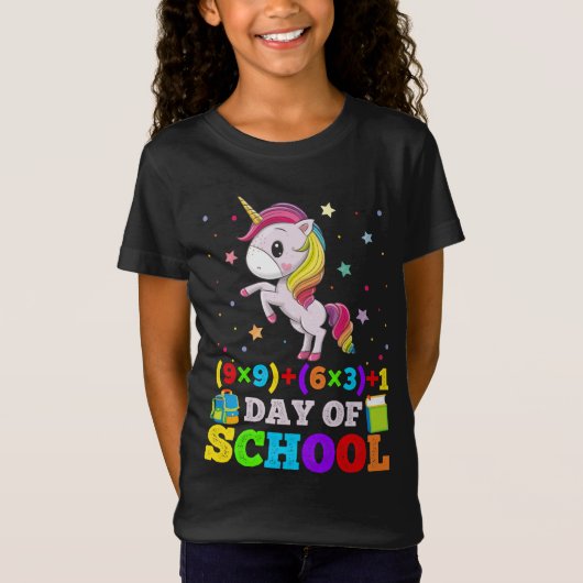 T-Shirt Unicorn 100 Jours plus intelligent (Devant)