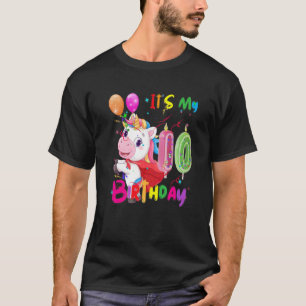 T-shirt Unicorn Anniversaire C'est mon 10ème anniversaire 