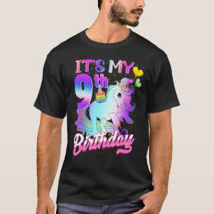 T-shirt Unicorn Anniversaire Son 9e Anniversaire tenue fil