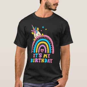 T-shirt Unicorn Arc-en-ciel C'est mon anniversaire Drôle c