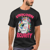 T-shirt Unicorn arc-en-ciel Unicorn Sécurité (Devant)