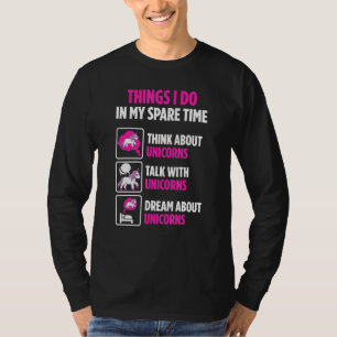 T-shirt Unicorn Believer Spare Time Discuter Avec Unicorn